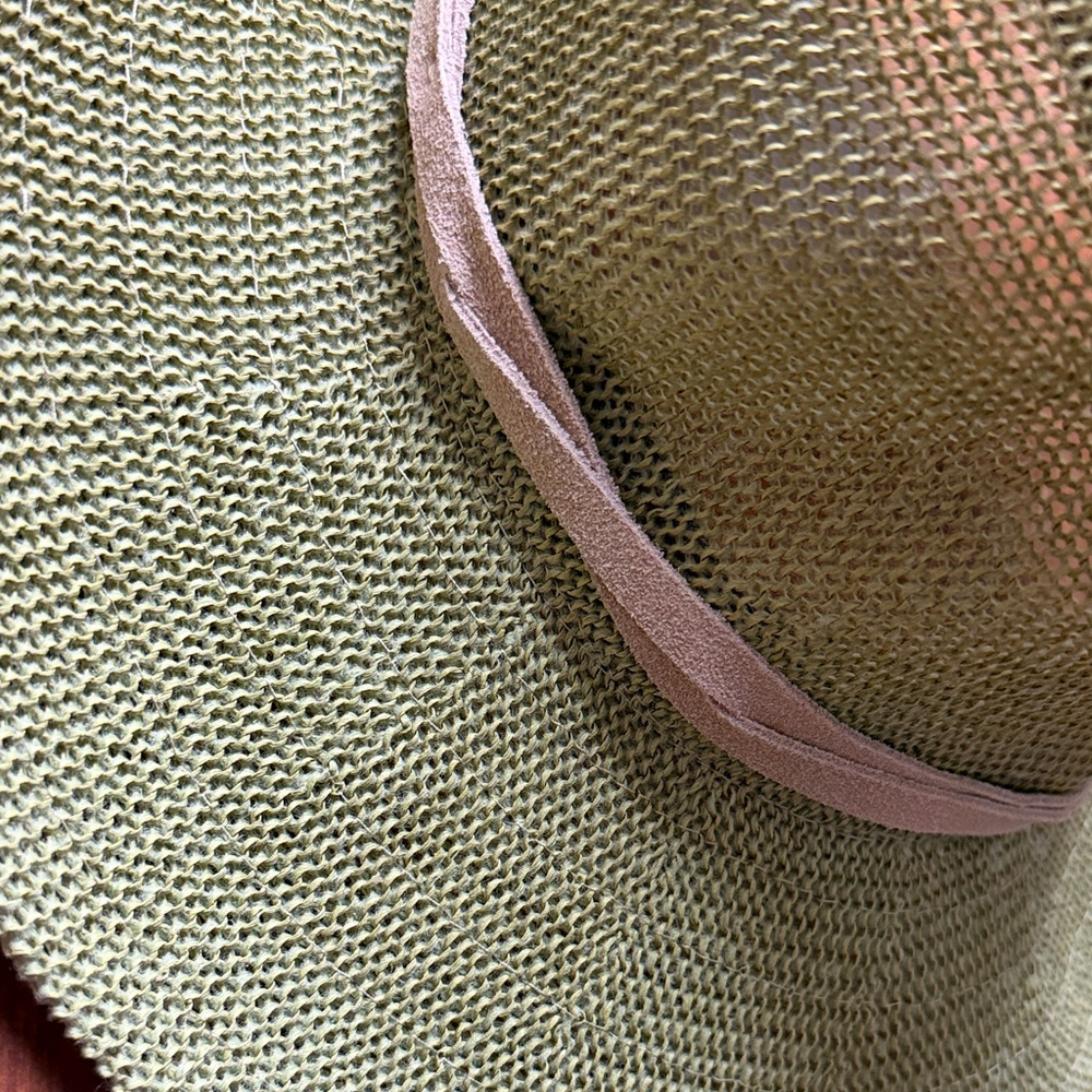 Anthropologie Green Straw Hat - Picture 2 of 3